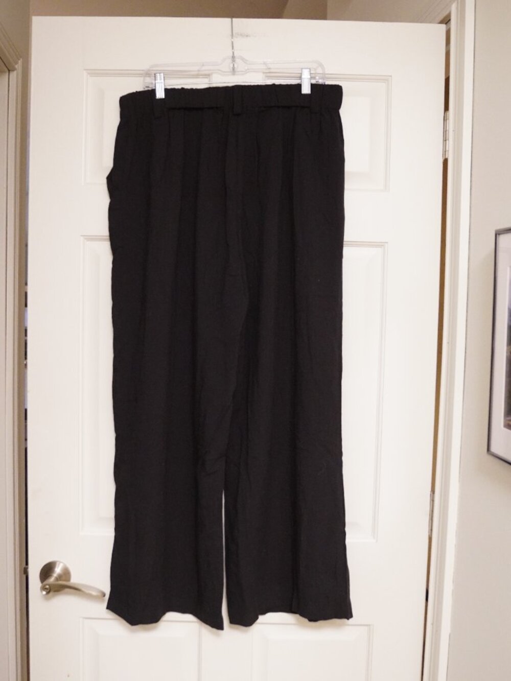 Halara Black Wide Leg Pull-On Pants XL Petite NWT - Picture 2 of 3